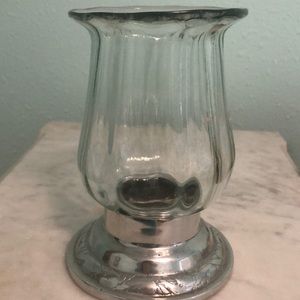 Vase/candle holder with pewter base